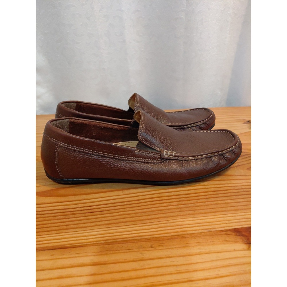 Mens Brown Pebble Leather Conner Loafers By G. H. BASS. Sz 11-M. - Picture 1 of 8